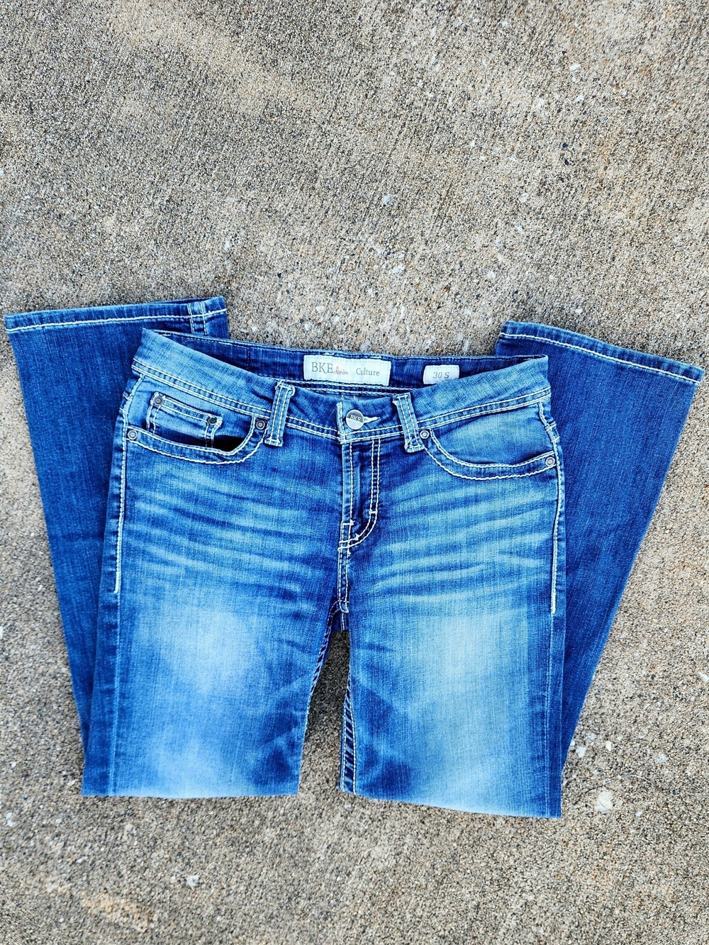 BKE Medium Blue Bootcut Jeans size 30S
